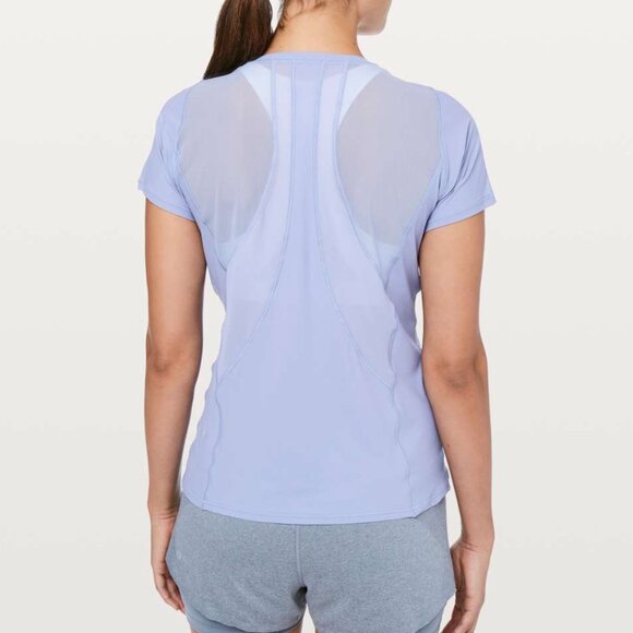 lululemon athletica Tops - Lululemon Mesh Tshirt seek the heat short sleeve womens Purple (size 4) workout